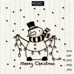 merry christmas snowman svg, christmas cards clipart shirt mug gift cricut new year cut files