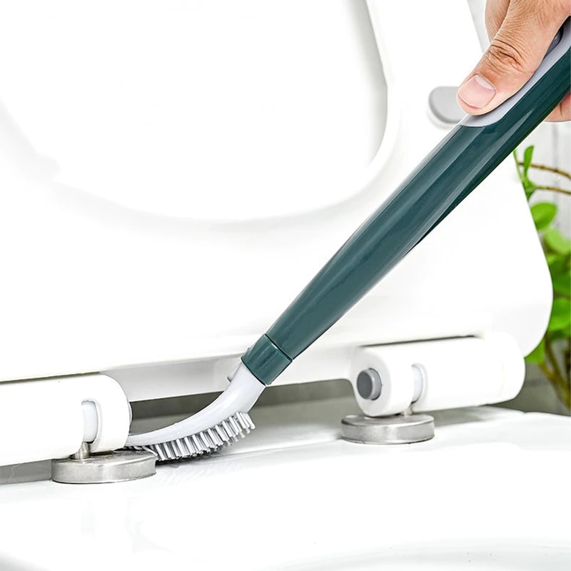 Household Punch-Free Wall Hanging Long Handle Silicone Toilet Brush 2