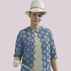 vintage crochet pattern 50 color duet jacket women crochet flower