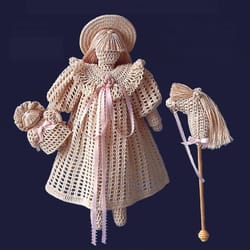 victorian school girl vintage crochet pattern pdf 58 dolls crochet