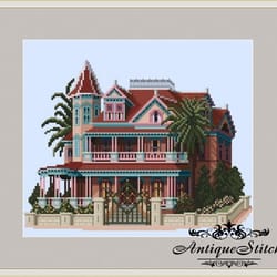 137 southernmost house victorian vintage cross stitch pattern pdf victorians across america compatible pattern keeper