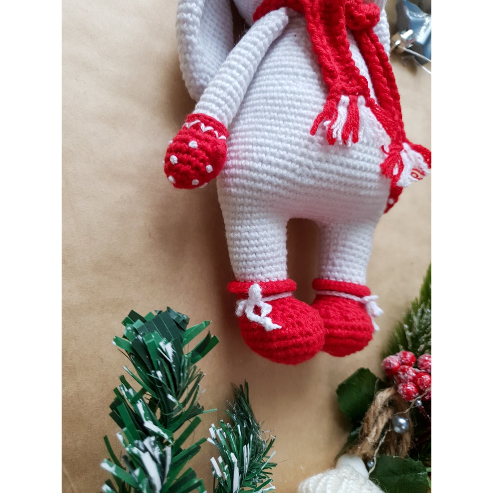 Crochet pattern Christmas Bunny, Crochet pattern toys PDF, Amigurumi pattern , Christmas decor, Christmas crochet toys