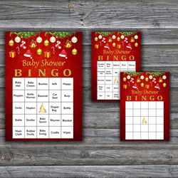 60 Christmas toys Baby Shower Bingo Cards,Christmas Baby Shower Bingo Games,Printable Baby Shower Bingo Cards--242