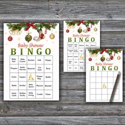 60 Christmas toys Baby Shower Bingo Cards,Christmas Baby Shower Bingo Games,Printable Baby Shower Bingo Cards--244