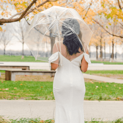 wedding photoshoot clear bubble umbrella
