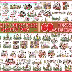 disney christmas bundle png, disney christmas png, disney vector, digital download