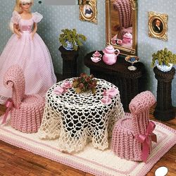 Digital | Crochet furniture for Barbie dolls | Crochet patterns | Toy for girls |  | Vintage knitting | PDF sample