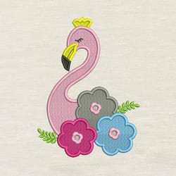 flamingo embroidery design 3 sizes -instant d0wnl0ad