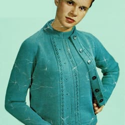 vintage knitting pattern 53 sweater and cardigan women hand or machine knit