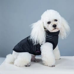 dog winter coat with built in harness