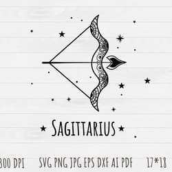 sagittarius outline svg, sagittarius clip art, outline, svg file, hand drawn, png, digital download,sagittarius zodiac