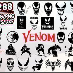 venom bundle svg, venom svg, cartoon svg png dxf eps file