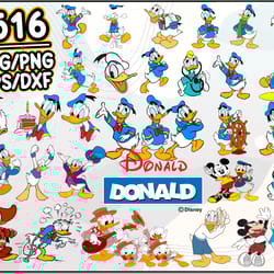 donald duck bundle svg, donald duck svg, cartoon svg png dxf eps file