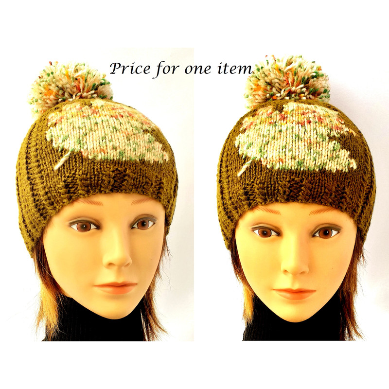 Canadian hat Autumn knit hat Unisex hats kids Winter knit hat Knitted pompom beanie Autumn fashion kids March birthday.jpg