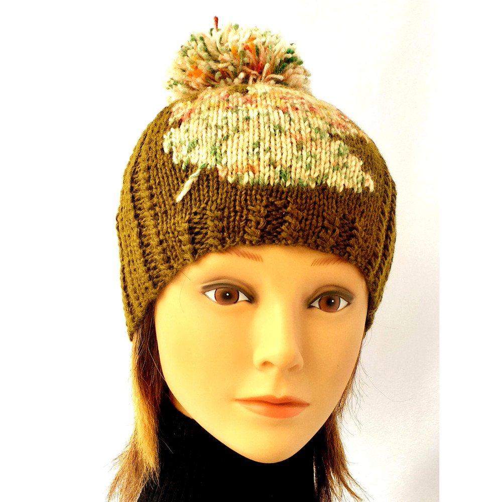 Autumn knit hat Unisex hats kids Winter knit hat Knitted pompom beanie Autumn fashion March birthday.jpg