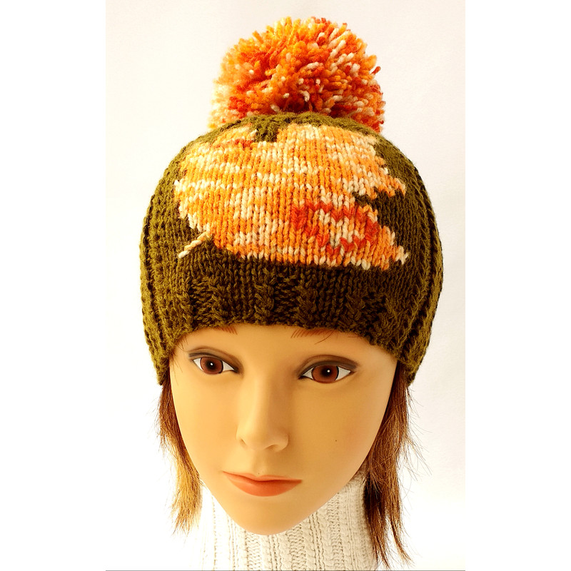 Autumn knit hats Unisex hats kids Winter knit hat Knitted pompom beanie Autumn fashion March birthday April birthday.jpg