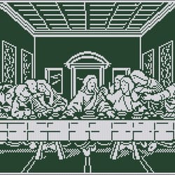the last supper vintage cross stitch pattern pdf monochrome embroidery