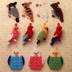 PDF copy of Japanese crochet magazine | Crochet patterns | Knitted birds | Knitted ornaments | Knitted toys | Digital