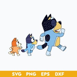 cartoon bluey family svg, bluey svg, cartoon svg digital file.