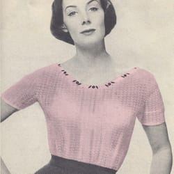 vintage knitting pattern 167 cool captivating blouse women