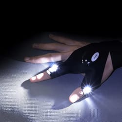 led flashlight waterproof gloves – practical durable fingerless gloves