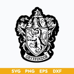 gryffindor emblem outline svg, school of magic house crest svg, harry potter svg