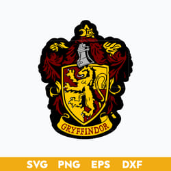 gryffindor emblem svg, school of magic house crest svg, harry potter svg