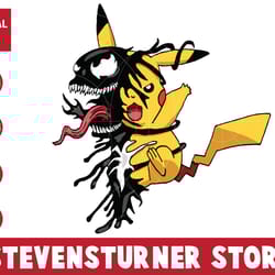 pikachu venom svg, pikachu svg, venom svg, png dxf eps file