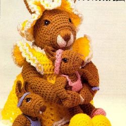 toys crochet - easter bunny - crochet pattern pdf vintage - digital instant download