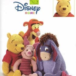 winnie the pooh and friends - toys animals - pdf vintage crochet pattern - digital instant download