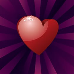 lovely valentines day greetings with 3d red heart