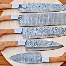 professional chef knives sets damascus steel knife sets of 5 pcs