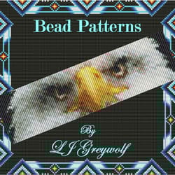 beading pattern of an eagle by lj greywolf