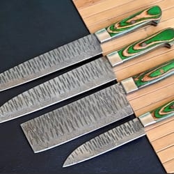 professional chef knives sets damascus steel knife sets of 4 pcs