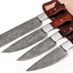 professional chef knives sets damascus steel knife sets of 4 pcs