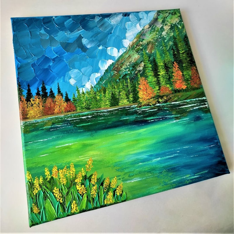 Handwritten-autumn-forest-on-the-shore-of-a-mountain-lake-by-acrylic-paints-6.jpg