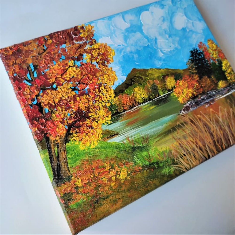 Handwritten-autumn-forest-on-the-lake-shore-by-acrylic-paints-10.jpg