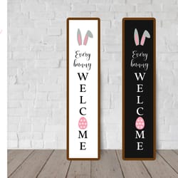 easter porch sign svg. easter vertical sign. welcome sign. easter front sign. every bunny welcome