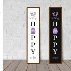 easter porch sign svg. easter vertical sign. welcome sign. easter front sign. hoppy easter