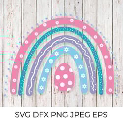 cute easter rainbow svg