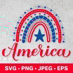 usa patriotic rainbow. 4th of july. america svg