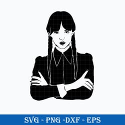 wednesday addams svg, jenna ortega svg, addams family svg digital file