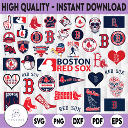 41 files boston red sox svg bundle, boston clipart, mlb svg, baseball clipart, instant download