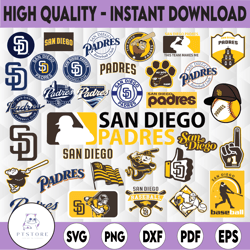 33 files san diego padres svg, cut files, cricut san diego padres svg, baseball clipart, instant download