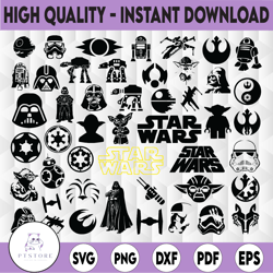 star wars svg, star wars bundle svg, star wars characters svg, instant download