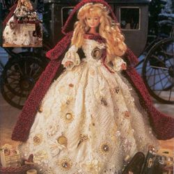 pdf vintage crochet pattern / crochet dress for barbie dolls 11-1 / 2" / fashion collection