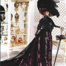 pdf vintage crochet pattern / crochet dress for barbie dolls 11-1 / 2" / fashion collection