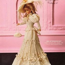 pdf vintage crochet pattern / crochet dress for barbie dolls 11-1 / 2" / fashion collection
