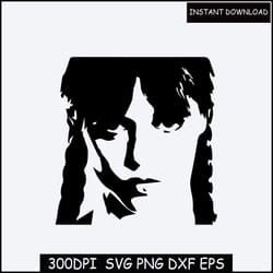 wednesday addams svg, jenna ortega addams family svg