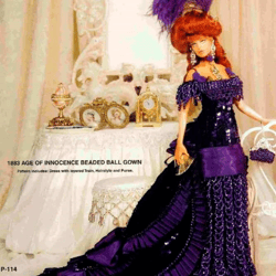 pdf vintage crochet pattern / crochet dress for barbie dolls 11-1 / 2" / fashion collection